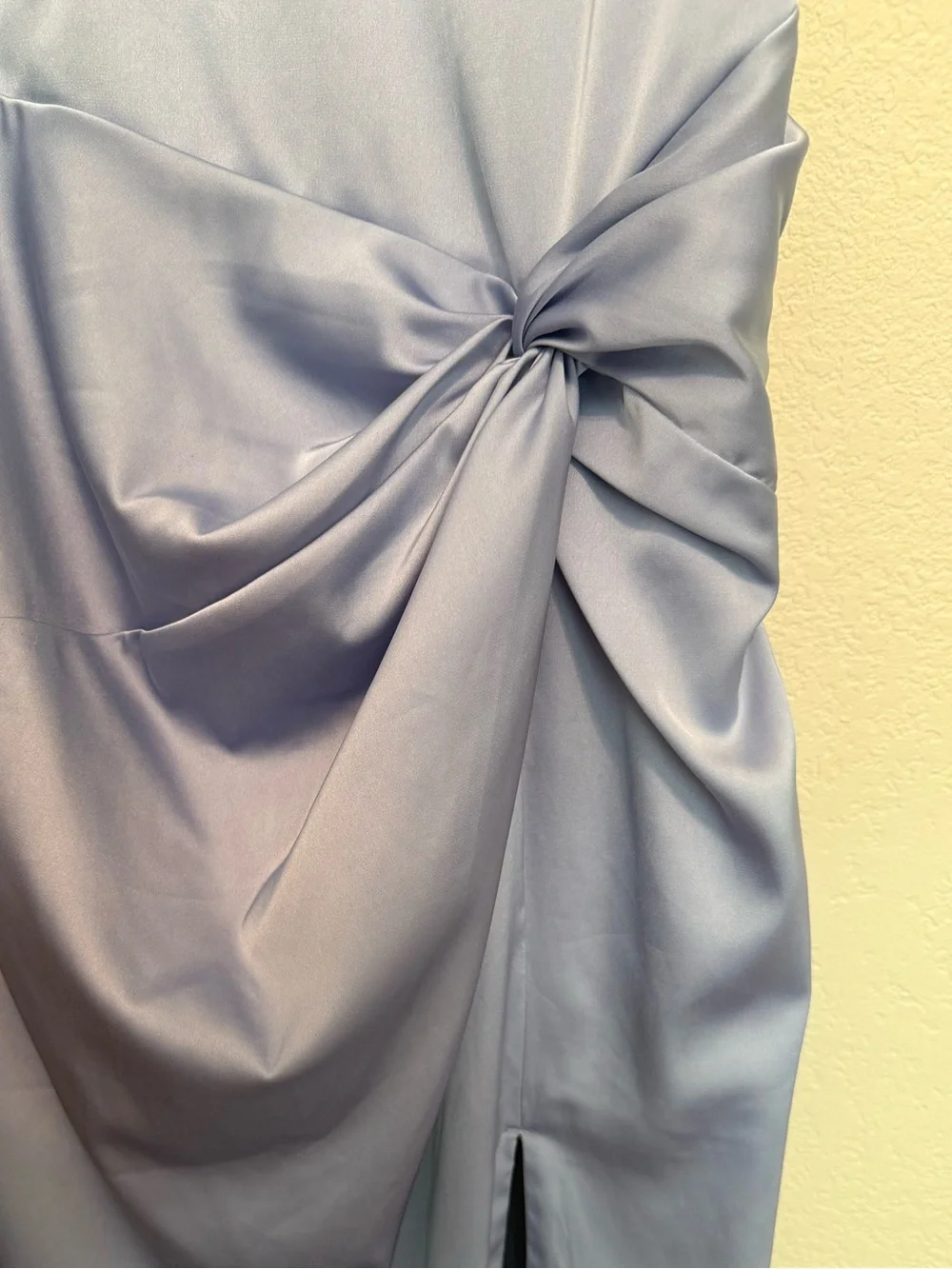Abercrombie & Fitch | Satin twist blue maxi dress